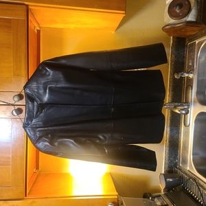Black leather jacket